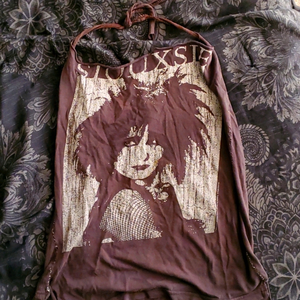 Vintage Siousxie Soux diy halter top